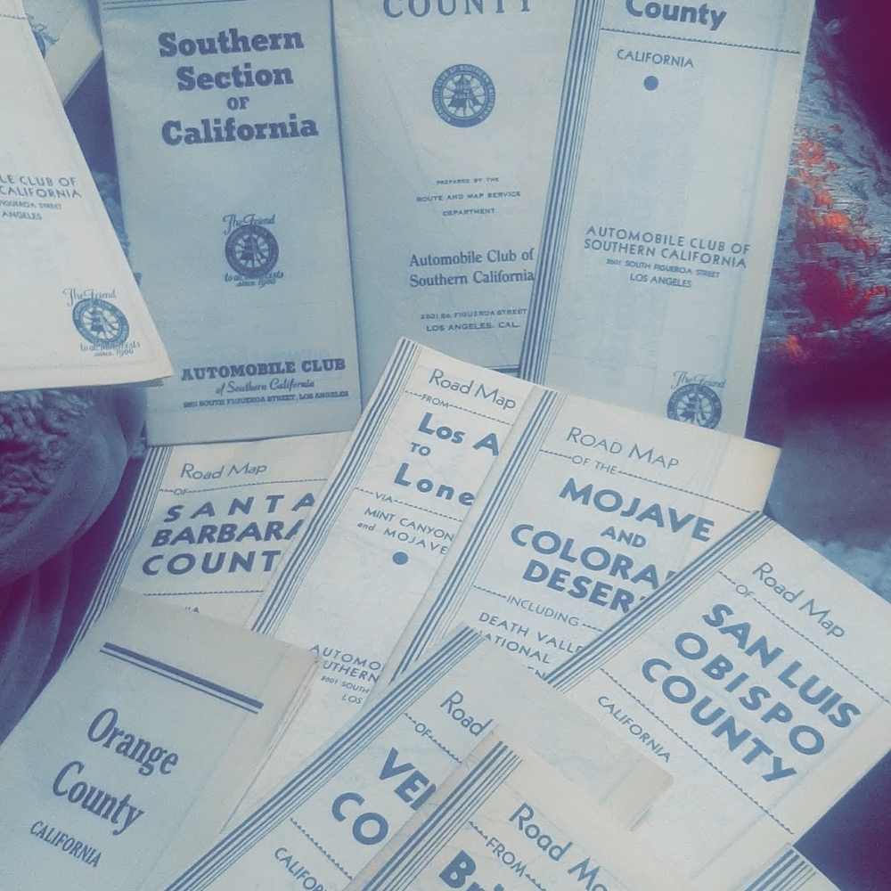 1930 automotive California maps